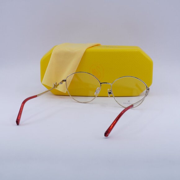 Swarovski SK5347 032 Round Eyeglasses - Pale Gold 55mm - Picture 3 of 10